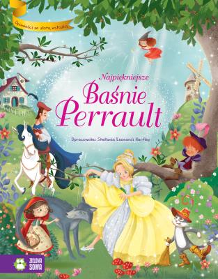 Opowieści ze złotą wstążką. Najpiękniejsze baśnie Perrault. Autor: Stefania Leonardi Hartley. SmakLiter.pl Okładka książki Opowieści ze złotą wstążką. Najpiękniejsze baśnie Perrault