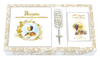 Pamiątka Mojej I Komunii Świętej / Modlitewnik dziecka Bożego / Różaniec / Torba Prezentowa. Pakiet. Autor: Opracowanie zbiorowe. SmakLiter.pl Okładka książki Pamiątka Mojej I Komunii Świętej / Modlitewnik dziecka Bożego / Różaniec / Torba Prezentowa. Pakiet