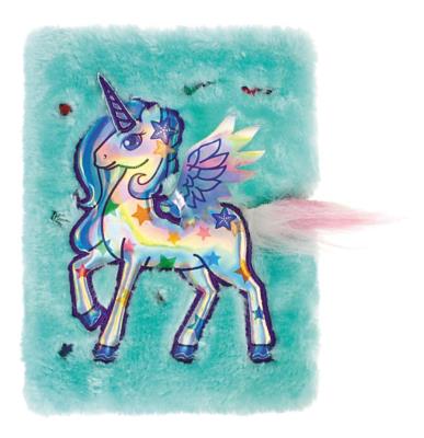 Pamiętnik zamykany pluszowy jednorożec. Wydawca: Starpak. SmakLiter.pl Opakowanie Pamiętnik zamykany pluszowy jednorożec