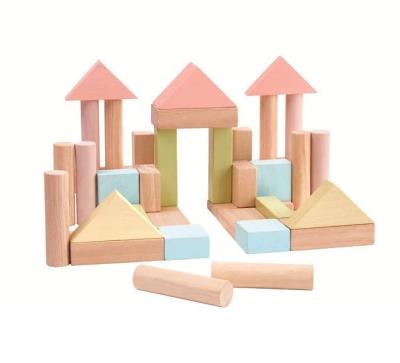 Opakowanie Pastelowe klocki drewniane 40 szt.
