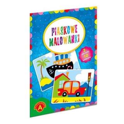 Piaskowe malowanki Statek samochód. Wydawca: Alexander. SmakLiter.pl Opakowanie Piaskowe malowanki Statek samochód