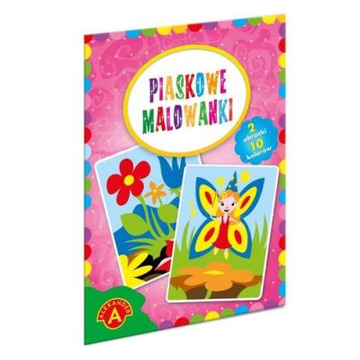 Piaskowe malowanki Wróżka, kwiaty. Wydawca: Alexander. SmakLiter.pl Opakowanie Piaskowe malowanki Wróżka, kwiaty