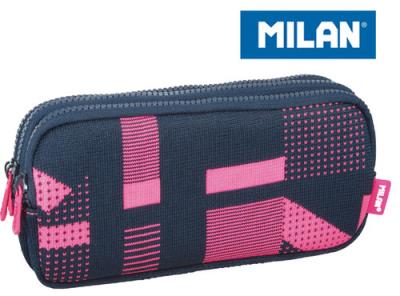 Opakowanie Piórnik MILAN 3-komorowy KNIT róż