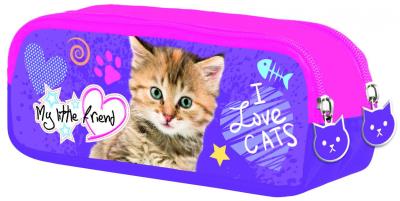 Opakowanie Piórnik saszetka dwukomorowa My Little Friend Kot