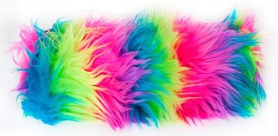 Opakowanie Piórnik saszetka Memoris Fluffy włochata na suwak tęczowa