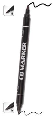 Opakowanie Pisaki CD/DVD czarne dwustronne (12szt)