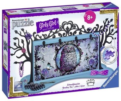 Puzzle 3D Drzewko na biżuterię Sowa 108. Wydawca: Ravensburger. SmakLiter.pl Opakowanie Puzzle 3D Drzewko na biżuterię Sowa 108
