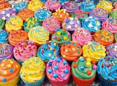 Okładka książki Puzzle 500 Colorful Cupcakes