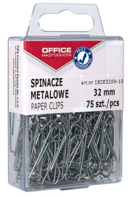 Opakowanie Spinacze metalowe 32 mm 75 sztuk 10 opakowań