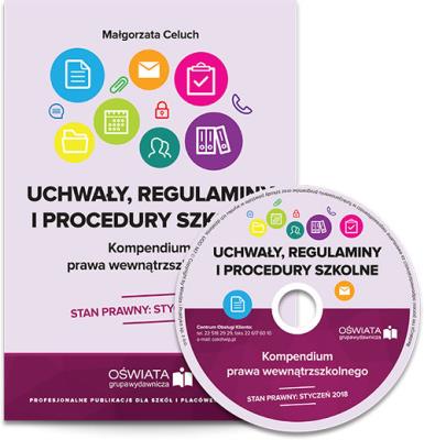 Uchwały regulaminy i procedury szkolne. Autor: Celuch Małgorzata. SmakLiter.pl Okładka książki Uchwały regulaminy i procedury szkolne