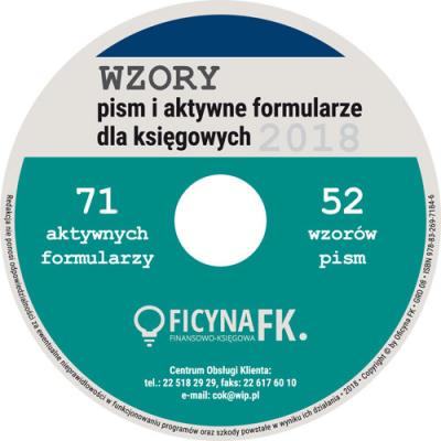 Opakowanie Wzory pism i aktywne formularze dla księgowych CD