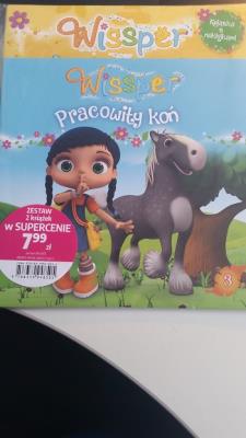 Okładka książki Zestawa 2 książek WISSPER Activity z naklejkami + STORY Pracowity koń