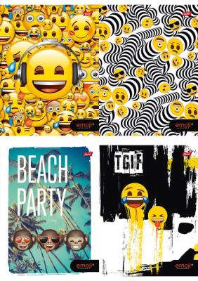 Opakowanie Zeszyt A4 w kratkę 60 kartek Emoji 10 sztuk mix