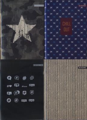 Opakowanie Zeszyt A5 w kratkę 60 kartek chłopak 5 sztuk mix wzorów