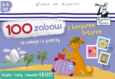 100 zabaw z kangurem Arturem. Autor: Anna Grabek, Bożena Dybowska. SmakLiter.pl Okładka książki 100 zabaw z kangurem Arturem