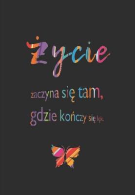 Opakowanie A Kartka składana - Życie zaczyna się tam gdzie...