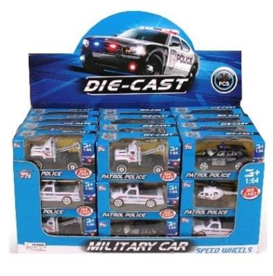 Opakowanie Auto policyjne metalowe, różne rodzaje