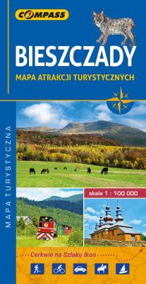 Opakowanie Bieszczady mapa atrakcji turystycznych