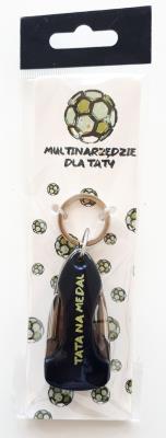 Brelok-multitool Tata na medal. Wydawca: Jawi. SmakLiter.pl Opakowanie Brelok-multitool Tata na medal