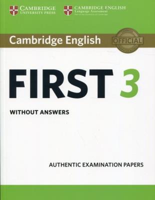 Opakowanie Cambridge English First 3 without answers