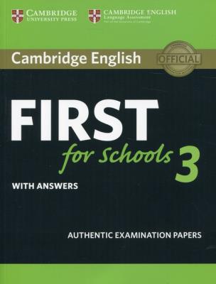 Opakowanie Cambridge English First for Schools 3 with answers
