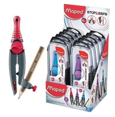Opakowanie Cyrkiel Stop&Safe + ołówek MAPED