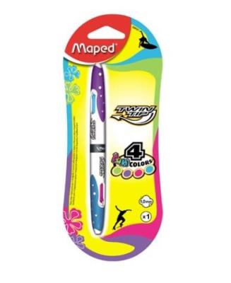 Opakowanie Długopis dwustronny Twin Tip 4 kolory fancy MAPED