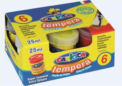 Opakowanie Farby Tempera 6 kolorów x 25ml CARIOCA