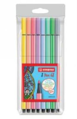 Opakowanie Flamastry Pen 68 pastel 8 kolorów STABILO