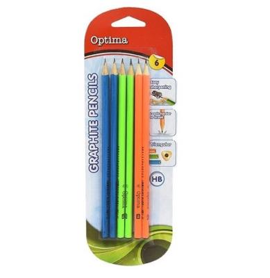 Opakowanie Grafitowy ołówek HB 6 sztuk na blistrze 12 pakietów