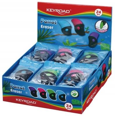 Opakowanie Gumka uniwersalna KEYROAD Parrot Display 24 sztuki mix