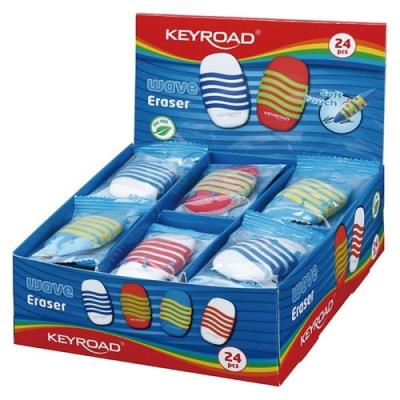 Opakowanie Gumka uniwersalna KEYROAD Wave Display 24 sztuki mix