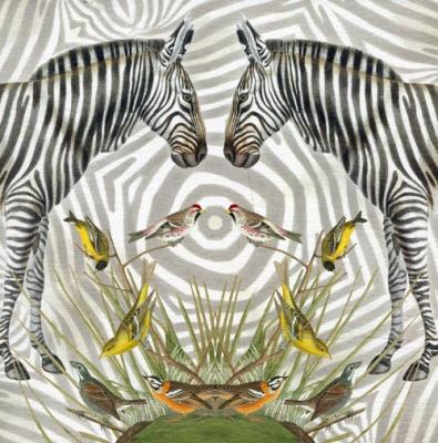 Opakowanie Karnet kwadrat z kopertą Zebra