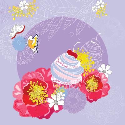 Opakowanie Karnet Swarovski kwadrat Babeczki