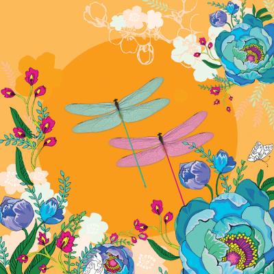 Okładka książki Karnet Swarovski kwadrat CL0704 Ważki