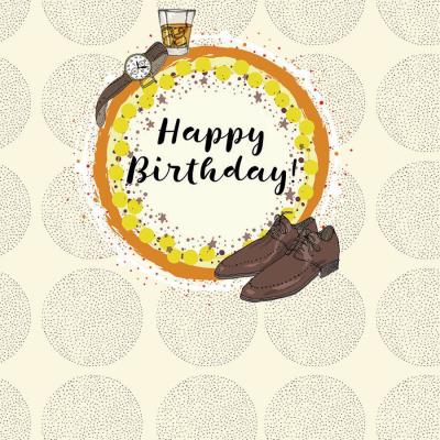 Opakowanie Karnet Swarovski kwadrat Urodziny Buty i zegarek