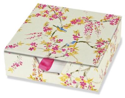 Opakowanie Karteczki zdobione Kwiaty i niebieskie ptaki