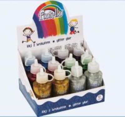 Klej brokatowy GR-BK60 (12szt) FIORELLO. Wydawca: Fiorello. SmakLiter.pl Opakowanie Klej brokatowy GR-BK60 (12szt) FIORELLO