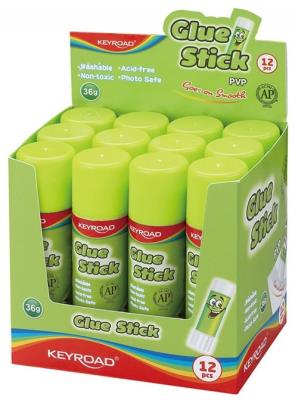 Opakowanie Klej w sztyfcie KEYROAD PVP 36g Display 12 sztuk
