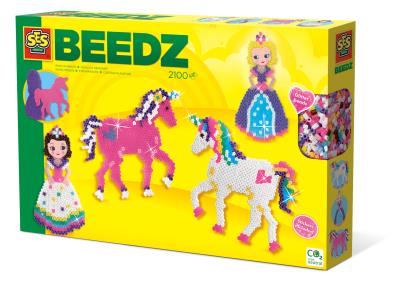 Koralikowe prasowanki jednorożec i księżniczka. Wydawca: SES Creative. SmakLiter.pl Opakowanie Koralikowe prasowanki jednorożec i księżniczka