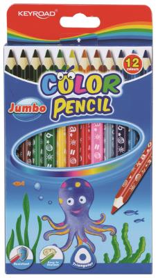 Opakowanie Kredki ołówkowe KEYROAD Jumbo trójkątne 12 kolorów