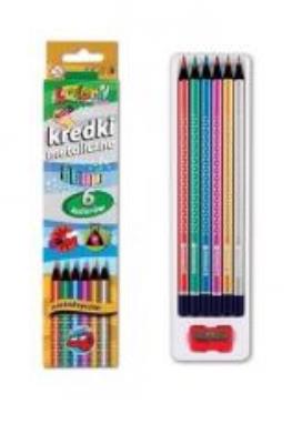 Opakowanie Kredki trójkątne Penmate Premium Kolori 6 kolorów+temperówka (TT7600)