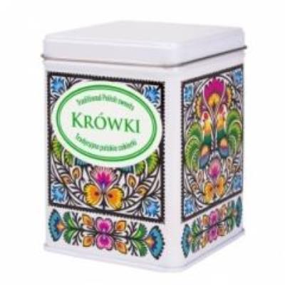 Opakowanie Krówki koguty wycinanka w puszce 200g FOLKSTAR