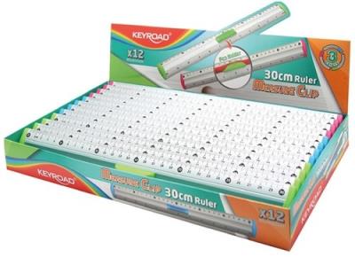 Opakowanie Linijka aluminiowa z uchwytem na ołówek Keyboad 30cm Display 12 sztuk