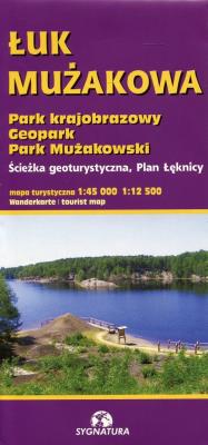 Łuk Mużakowa mapa turystyczna 1:45 000. Autor: praca zbiorowa. SmakLiter.pl Okładka książki Łuk Mużakowa mapa turystyczna 1:45 000