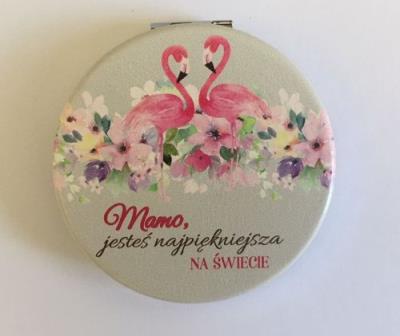 Lusterko składane, Mamo, jesteś najpiękniejsza na świecie!, Flaming. Wydawca: Jawi. SmakLiter.pl Opakowanie Lusterko składane, Mamo, jesteś najpiękniejsza na świecie!, Flaming