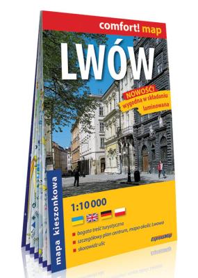 Opakowanie Lwów kieszonkowy laminowany plan miasta 1:10 000
