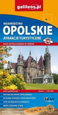 Okładka książki Mapa atrakcji tur. -Województwo Opolskie 1:190 000