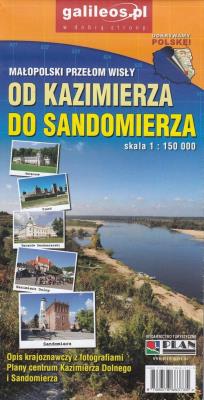 Okładka książki Mapa- Małopolski przełom Wisły i okolice 1:150 000