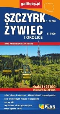 Mapa sztabowa - Szczyrk, Żywiec i okolice 1:25 000. Autor: Opracowanie zbiorowe. SmakLiter.pl Okładka książki Mapa sztabowa - Szczyrk, Żywiec i okolice 1:25 000